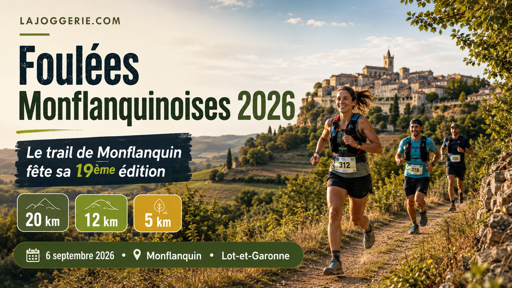 Foulées Monflanquinoises 2026 : le trail de Monflanquin fête sa 19ème édition