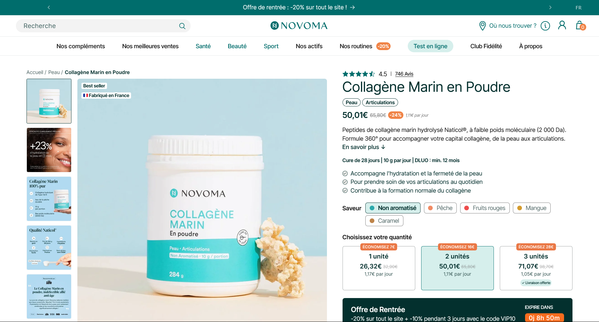 Novoma enrichit sa gamme Collagène Marin avec deux nouvelles formules